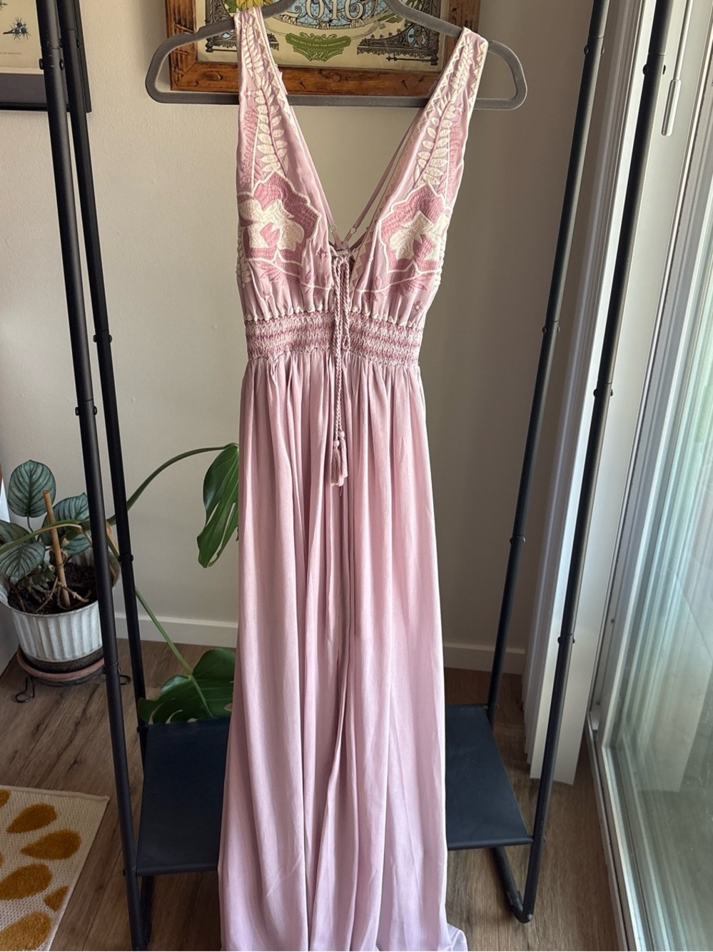 Lavender Embroidered Dress